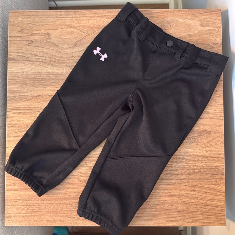 Girls Under Armor T ball pants, size 5